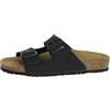 Valleverde Ciabatta da Uomo in Pelle Nera con Doppia Fibbia VG9900-NERO 44 EU