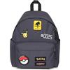 EASTPAK ZAINO POKEMON PATCHES DAY PAK'R 24 LITRI COLORE GRIGIO SCURO CON TOPPE CUCITE EDIZIONE LIMITATA 2025 TASCA LATERALE PORTA BORRACCIA E TASCA SUL RETRO CON CERNIERA