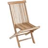 Spetebo Sedia pieghevole in teak naturale EXCLUSIV - 90 x 50 cm - sedia pieghevole da giardino in legno di teak non trattato - sedia da giardino in legno balcone terrazza pieghevole