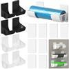 XTUDOU® 8 Pezzi Porta Sacchetti Della Spazzatura Montato A Parete, Senza Punzonatura, Supporto Per Sacchetti Spazzatura, Coppie Porta Rotoli Alluminio, per Cucina/Garage/Bagno