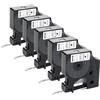 UniPlus 5x D1 9mm x 7m Nastro Compatibile con Dymo D1 40913 S0720680 Etichette per Dymo LabelManager 160 210D 220P 360D 420P 500TS 120P Labelpoint 250 150 Labelwriter 450 Duo Nero su Bianco