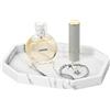 Shinowa Vassoio da Bagno Piccolo, Portaoggetti Ottagonale in Resina, Vassoio da Toeletta per Anello, Gioielli, Candela, Profumo,Vassoio Decorativo per Bagno, Sapone, Shampoo, Sabbia Bianco