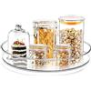 ERBO Organizer per piatti rotanti, da cucina, frigorifero, piastra girevole a 360°, porta spezie, organizer girevole per cucina, dispensa, armadio, dresser, diametro 23 cm