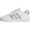 adidas Unisex - Bambini e ragazzi Grand Court Lifestyle Tennis Lace-Up Shoes, White Matte Silver Matte Silver, 38 2/3 EU