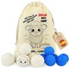 SILVERSTORE® 6+6 palline per asciugatrice e lavatrice - Asciugatrice - 6 palline di lana + 6 palline in PVC - Ridurre le rughe dei vestiti e dell'asciugatura - Asciugatrice lavatrice XXL