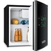 KLARSTEIN Spitzbergen - Frigorifero, Classe Energetica E, Vano Congelatore, Design ZestfulART: Sportello Scrivibile con Pennarello Incluso, 2 Vani sullo Sportello, Nero, 46 L