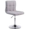 CLP Sedia Lounge Design Palma V2 In Stoffa Trapunta I Sedia Sgabello Girevole E Imbottita, Colore:grigio