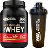 Optimum Nutrition Gold Standard 100% Whey Proteine in Polvere con Aminoacidi Gusto Cioccolato e Burro di Arachidi 896 g 28 Porzioni + Shaker