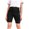 strongAnt Pantaloncini da Lavoro da Donna Elasticizzati con Tasche Cargo all'aperto - Ripstop - Nero, 32
