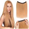 Silk-co Extension Capelli Veri Clip con Filo Invisibile Extensions Capelli Clip Extension con Filo Invisibile Fascia Unica 30cm, Biondo Scuro