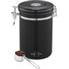 SILBERTHAL Porta caffè ermetico 500g - Acciaio inox con cucchiaio dosacaffè - Contenitore caffe in grani o macinato