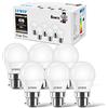LVWIT B22 LED Light Bulbs, 470Lm G45 5W Equivalent 40W, 2700K Warm White, Non-Dimmable LED Light Bulb 6 Packs