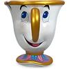 Disney Store tazza ufficiale Chicco, La Bella e la Bestia, 444 ml, gres interamente scolpito con accenti dorati e finitura lucida