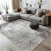 BEIMO Tappeto Salotto Pelo Corto, Moderno Tappeto Camera Da Letto, Tappeti Antiscivolo Lavabile, Grande Tappeti Astratto per Cameretta, Soggiorno, Sala, Scendiletto, Inchiostro E Grigio, 200x290cm