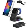 NeotrixQI Caricatore Wireless per Samsung Mag-safe Charger, Stazione di Ricarica Magnetica per Samsung Galaxy S25 Ultra S24, Caricatore Pieghevole per Samsung Galaxy Watch Ultra 7 6 Buds Pro (Nero)