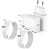 ZMHPJQ Caricatore per iPhone, Caricabatterie USB C Rapido Alimentatore Presa 2 Pack With 2M USB C- Lightning Spina Per Apple iPhone 14/13/12/11/Pro/Pro Max/XS/XR/X/iPad/Adattatore Caricabatteria Veloce