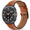 Tasikar Cinturini Compatibile con Samsung Galaxy Watch Ultra 47mm Cinturino in Vera Pelle Compatibile con Samsung Galaxy Watch Ultra 47mm, Marrone classico