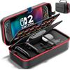 Rysker Custodia per Nintendo Switch 2 per Joy-con 2 & Caricabatterie per 2025 Nintendo 2 & 2021 OLED & 2017 Originale, Custodia da Viaggio con 28 Supporti per Giochi, Custodia Rigida per Switch 2