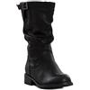 Toocool - Scarpe Donna Stivali Biker Motociclista Ecopelle Casual Fibbia LO-991 [37,Nero]