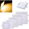 gloriashoponline PANNELLO LED LUCE CALDA 3000K FARETTO 3 6 12 18 24 W PLAFONIERA SLIM AD INCASSO (3.0)