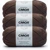 Caron All Day Cotton - 3 confezioni da 170 m/99,8 g chicco di caffè 100% filato di cotone mercerizzato