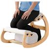 MallVitally Sedia Inginocchiatoio Regolabile, Sedia A Dondolo Ergonomica In Legno - Migliora La Tua Postura Con Un Sedile Angolato Per Casa, Ufficio (Quercia Bianca)
