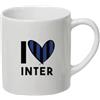 irpot Tazza colazione bianca in ceramica con stampa personaggio a scelta possibilità di personalizzazione Idea regalo festa a tema compleanno battesimo natale bomboniera (I love Inter)