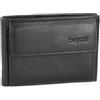 bugatti Sempre Portafoglio Uomo Pelle 4CC, Piccolo Sottile Formato Orizzontale - Nero