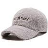 KOZSF Berretto Cappello con Visiera Berretto Uomo Cappello da Donna Autunno E Inverno Caldo Lana di Agnello Berretto da Baseball Tendenza all-Match Teddy Down cap Che Mostra Una Piccola Faccia-Grigio_Regol