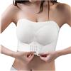Generic da Donna Senza Anello in Acciaio Reggiseno per Dormire in Lattice Traceless Back Heart Bar Fascia Copri Reggiseno Pizzo
