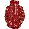 LJWWEI Russo URSS Hammer and Sickle CCCP Comunista Casual Felpe con cappuccio allentato Felpa con cappuccio Autunno Manica Lunga Felpe con cappuccio, Rosso, L