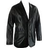 Unicorn London UNICORN Uomo Autentico Vera Pelle Giacca Classico Stile Vestito Blazer Nero #G4 (XXX-Large (EU 46))