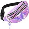 FASBET Marsupio per ragazze e ragazzi con decorazione a farfalla, marsupio colorato da donna, elegante marsupio, per bambini, ragazze, ragazzi, marsupio per festival, hipbag, viola., 30 x 12 x 13 cm, Alla