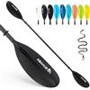 Abahub Pagaia Kayak Carbonio 220 cm a 240 cm Regolabile Doppia Remi Kayak Paddle con Linea di pagaie per Canoa, Albero in Carbonio, Lama di plastica Nero/Bianco/Blu/Verde/Arancione/Giallo/Turchese