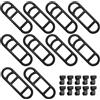 MingFontec Nastro in silicone per bicicletta, 10 pezzi, colore nero, anelli in gomma elastica, supporto per torcia elettrica, elastico in silicone, supporto per manubrio per torcia LED