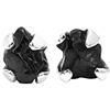 Starborn Orecchini a bottone Starborn in shungite grezza in argento sterling 925
