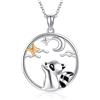 JERWLI Collana procione da donna, in argento Sterling 925, procione, idea regalo per ragazze, Argento sterling