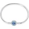 LNQOBU Bracciale in Argento con maglia Snake e chiusura a cuore Compatibile con Pandora Europei Charms da Donna