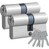 AceMining Cilindro Serratura, Serratura Porta Blindata, Serratura Porta Esterna con 3 tasti, Installazione facile Serratura Porta, Set di Cilindro Eeuropeo, Cilindretto Serratura Porta (30/30, 60mm, 2 PACK)