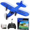 Henakmsl 2CH Aereo Telecomandato FX803, 2,4 GHz Aereo RC Aeroplano Telecomandato con 2 Batterie, Aliante Volante Telecomandato per Adatto a Bambini/Adulti/Principianti, Ricarica USB, Blu