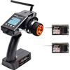 Radiolink RC4GS V3 Trasmettitore RC a 5 canali e 2 ricevitores R6FG Kit, 2.4 GHz Radiocomando rc 400M Telecomando,30 modelli di memoria,per RC Auto,Barche,Crawler, Drifting, Bash, Serbatoio