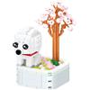 NBFBA Mini Blocchi Giocattolo, 217 Pezzi Poodle e albero in vaso Mattoncino di Costruzione, Giocattolo Educativo, l'ideale scelta di regalo per bambini e adulti