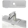 Elfinfi Tappetino Lavello Cucina, Silicone Tappetino Lavandino Cucina, 45 cm Lungo Paraspruzzi Lavello Cucina, Tappetino per Asciugatura Multiuso, Protezione per Piano di Lavoro (Grigio Chiaro)