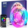 TK99SW 5 Metri retroilluminazione a LED RGBIC luminosa per TV da 65-75 pollici dietro l'illuminazione, con APP & Telecomando Controllo, Music Sync, USB Striscia LED RGB+IC Color Arcobaleno