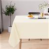 Homaxy Tovaglia lavabile, effetto loto, rettangolare, 130 x 160 cm, impermeabile, lavabile, in poliestere, antimacchia, facile da pulire, per cucina, feste, colore beige