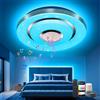 EASY EAGLE Plafoniera LED Soffitto con Altoparlante Bluetooth, RGB Lampada da Soffitto Compatibile con Alexa Google Home, Dimmerabile Lampadario LED per Soggiorno Camera da Letto Bagno, 28W 30CM