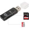 Erisin 2 in 1 Adattatore per lettore di schede di memoria USB 3.0 per SD-XC, SD, SD-HC, MMC, RS-MMC, Micro SD, Micro SD-HC e Mini SD, Supporta Windows/Mac