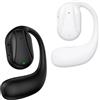 Seymal Auricolari wireless Bluetooth a conduzione ossea mono-orecchio, cuffie aperte, auricolari, chiamate HD for 16 ore, cancellazione del rumore, indossabili senza dolore, display LED, for guida/lavoro(Bla