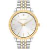 Steve Madden Orologio da quadrante diamante genuino maschile, Argento/Bicolore