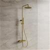 OMNIRES Y sistema doccia, termostatico, Y1244SUBSB, Y ottone spazzolato [Rubinetteria Bagno > Colonne Doccia]
